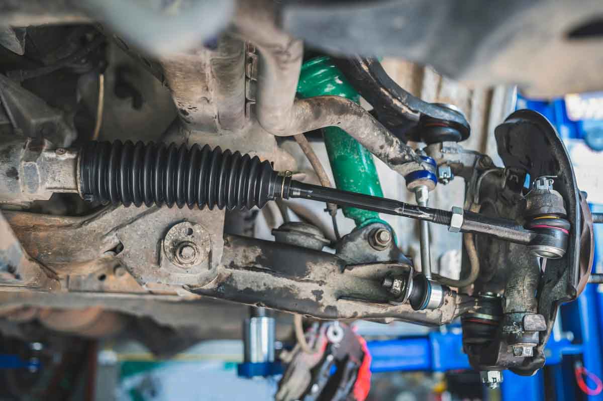 Caixa de direção nova em um veículo       