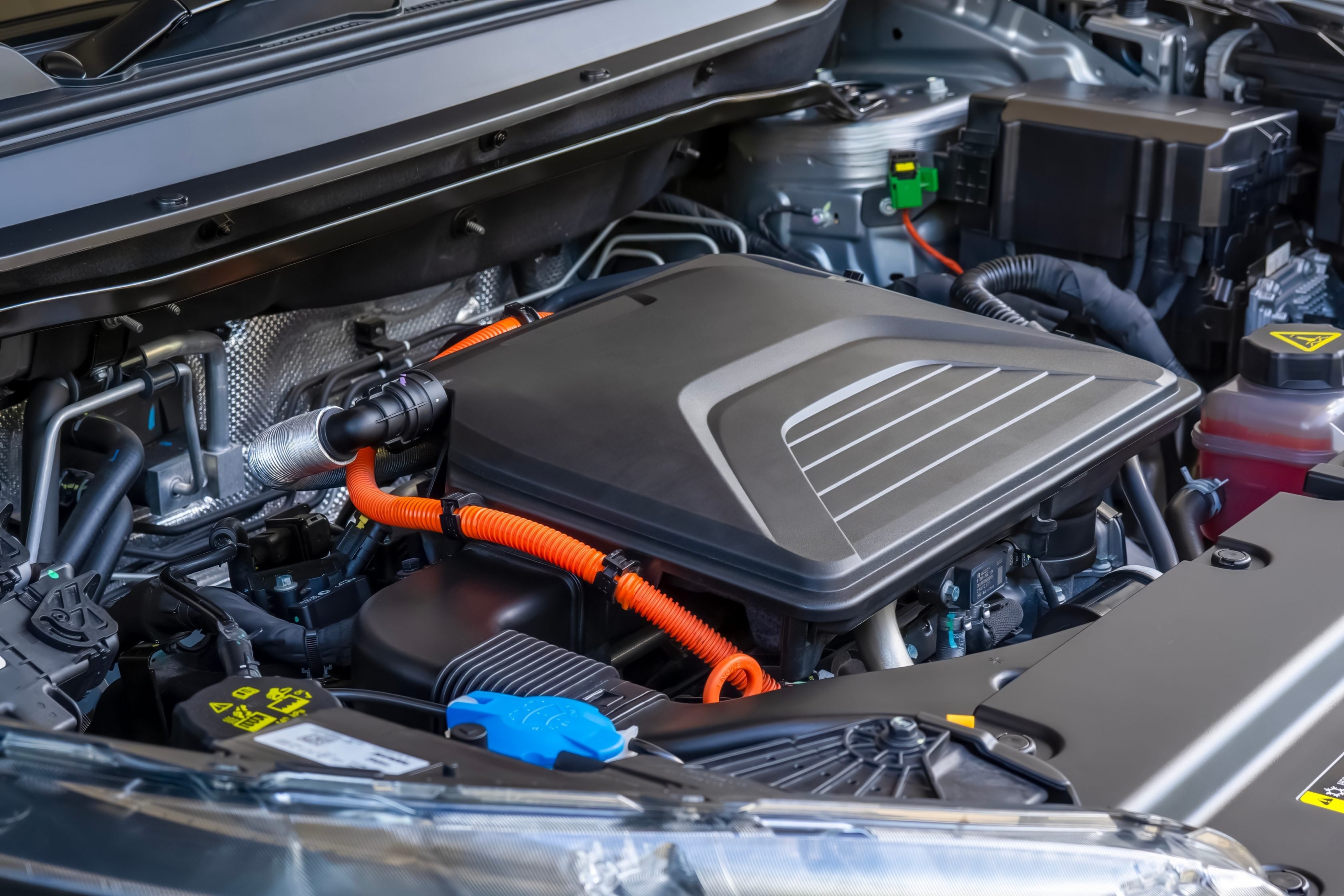 magem do motor de um veículo híbrido