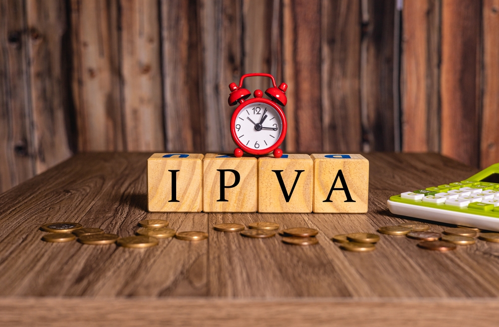 Iniciais IPVA representando o imposto veicular