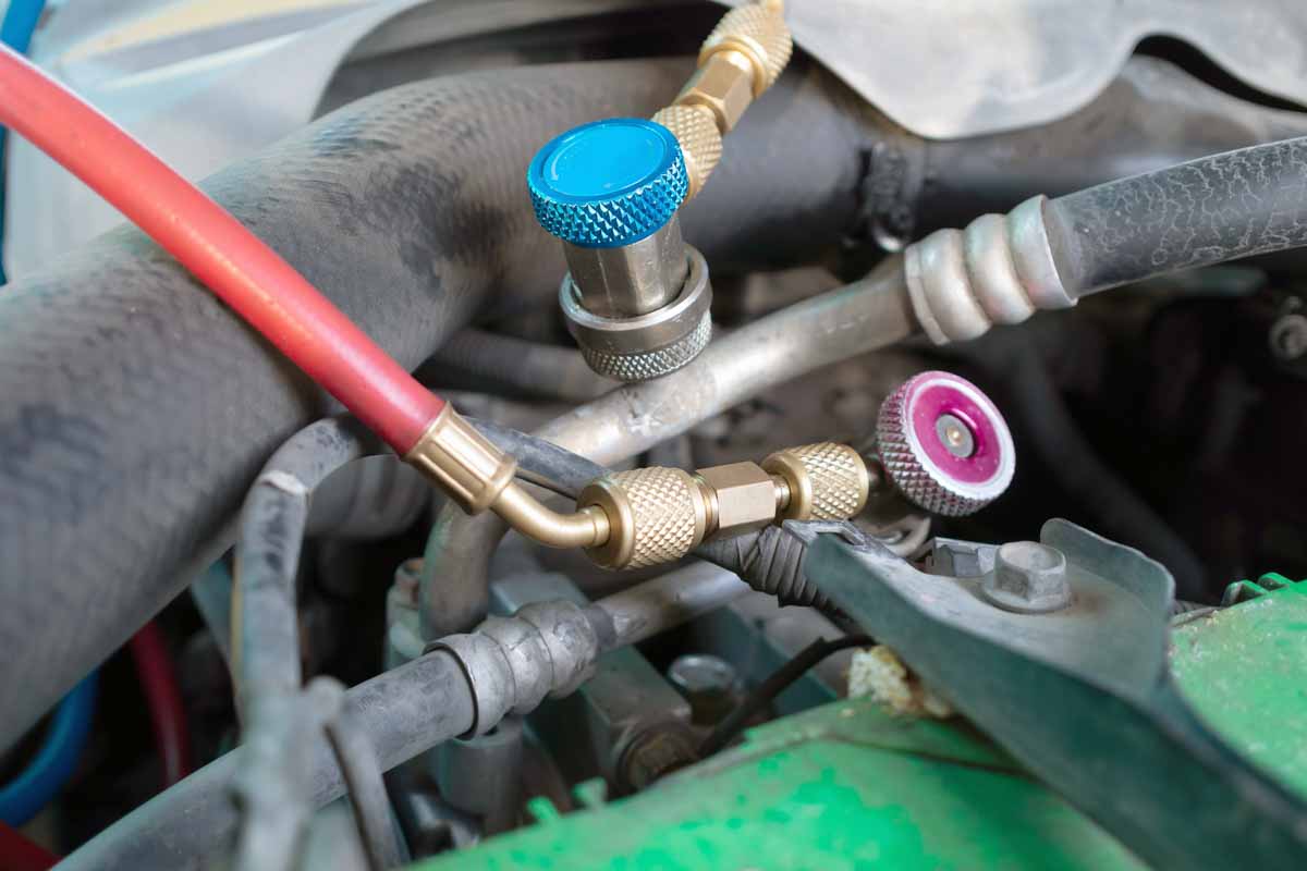 Mangueiras dentro do motor do carro