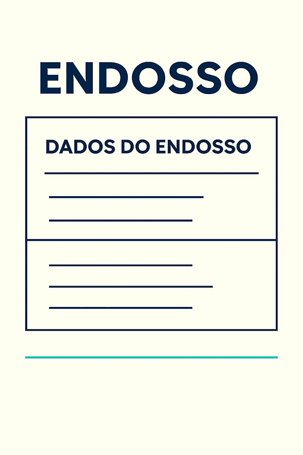 Ilustração do documento de endosso de seguro