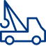 Ícone de um caminhão guincho na cor azul