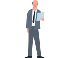 Imagem de um homem de terno para ilustrar como funciona a assessoria jurídica do segurado, dentro do programa "Allianz Responsabilidade Civil Profissional"
