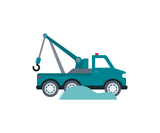 Ilustração de um carro guincho