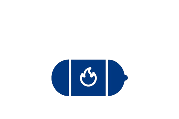 Ícone de um cilindro de gás, representando a cobertura para kit-gás do seguro de carro da Allianz