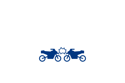 Duas motos colidindo