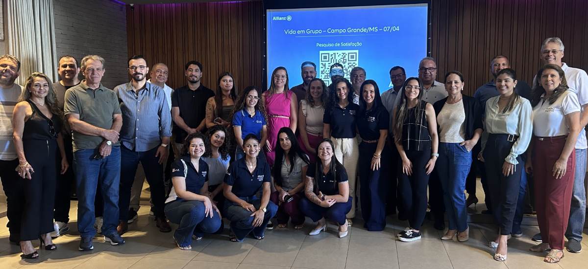 Participantes do treinamento +Capaz Vida em Grupo promovido pela Allianz em Campo Grande.