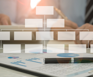 Imagem de um fluxograma com análises de um novo comitê executivo Allianz