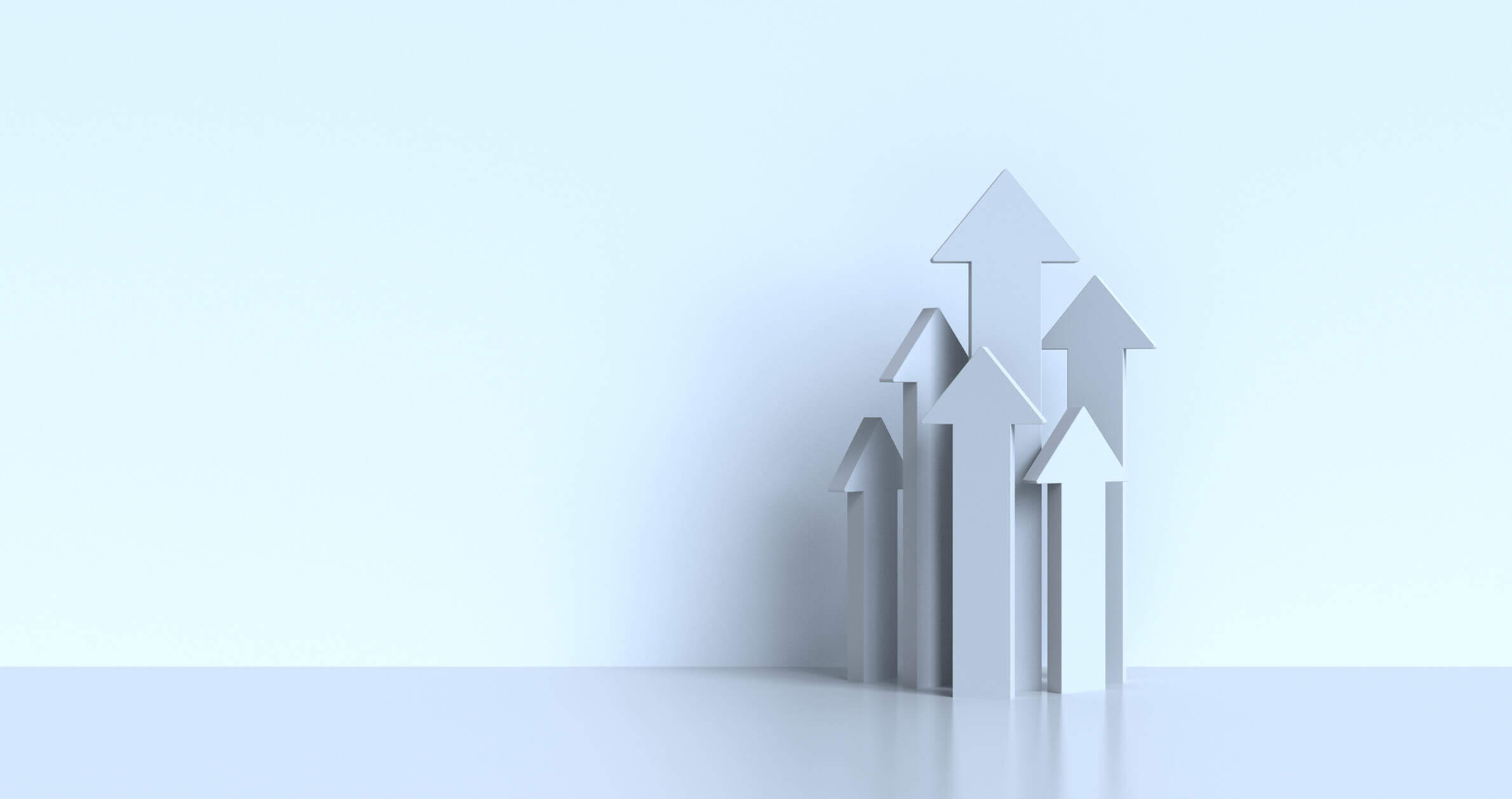 Imagem de seta apontando para cima representando crescimento