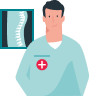 ícone de médico de coluna