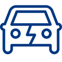 Ícone de carro representando aviso e acompanhamento de sinistro